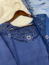 1148 Premium Pakistani Partywear - Royal Blue