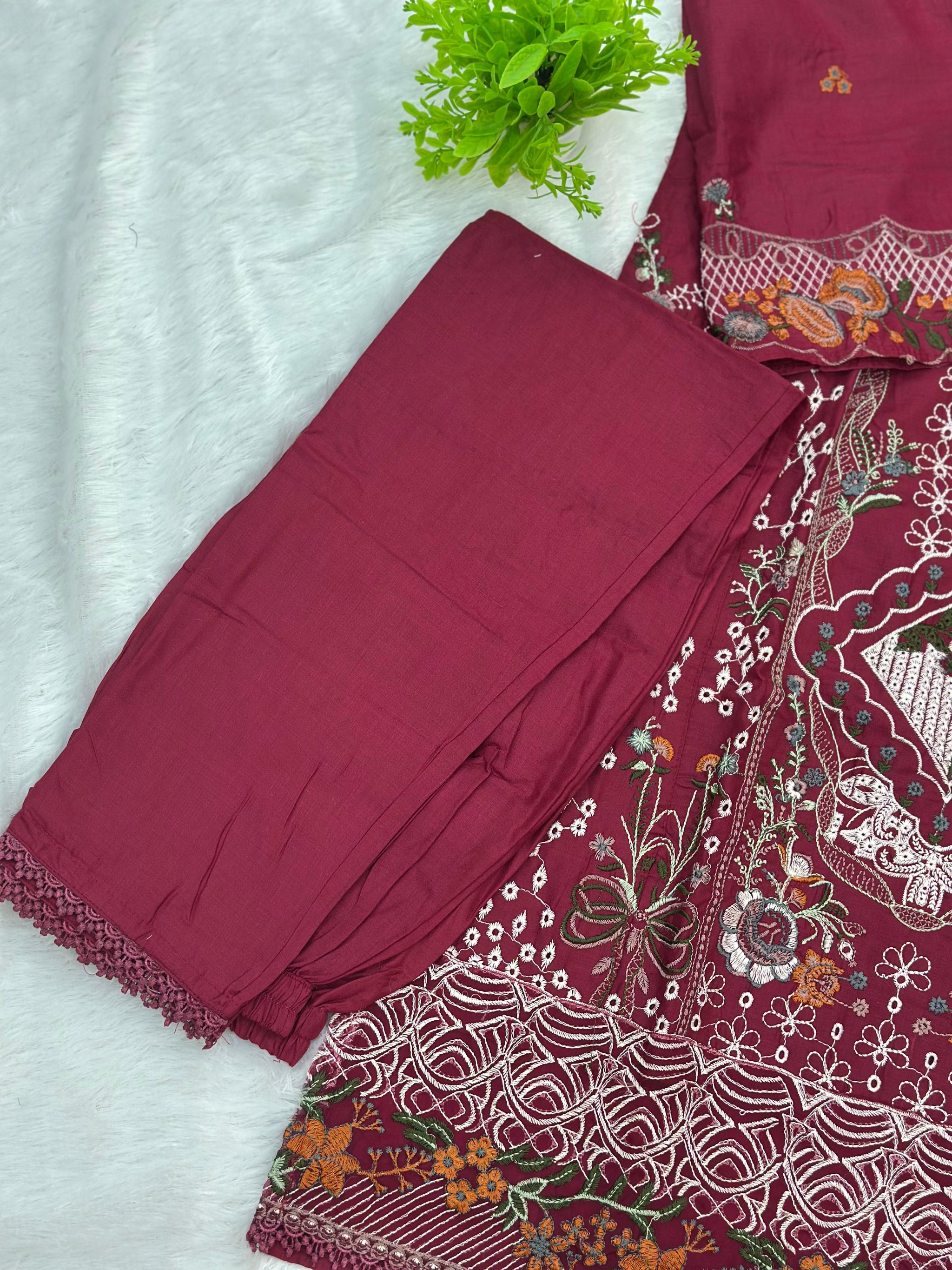 828 Pakistani Lawn Cotton Suit