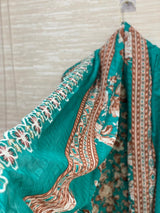 Code 568 HALA V NECK PAKISTANI LAWN COTTON SUIT