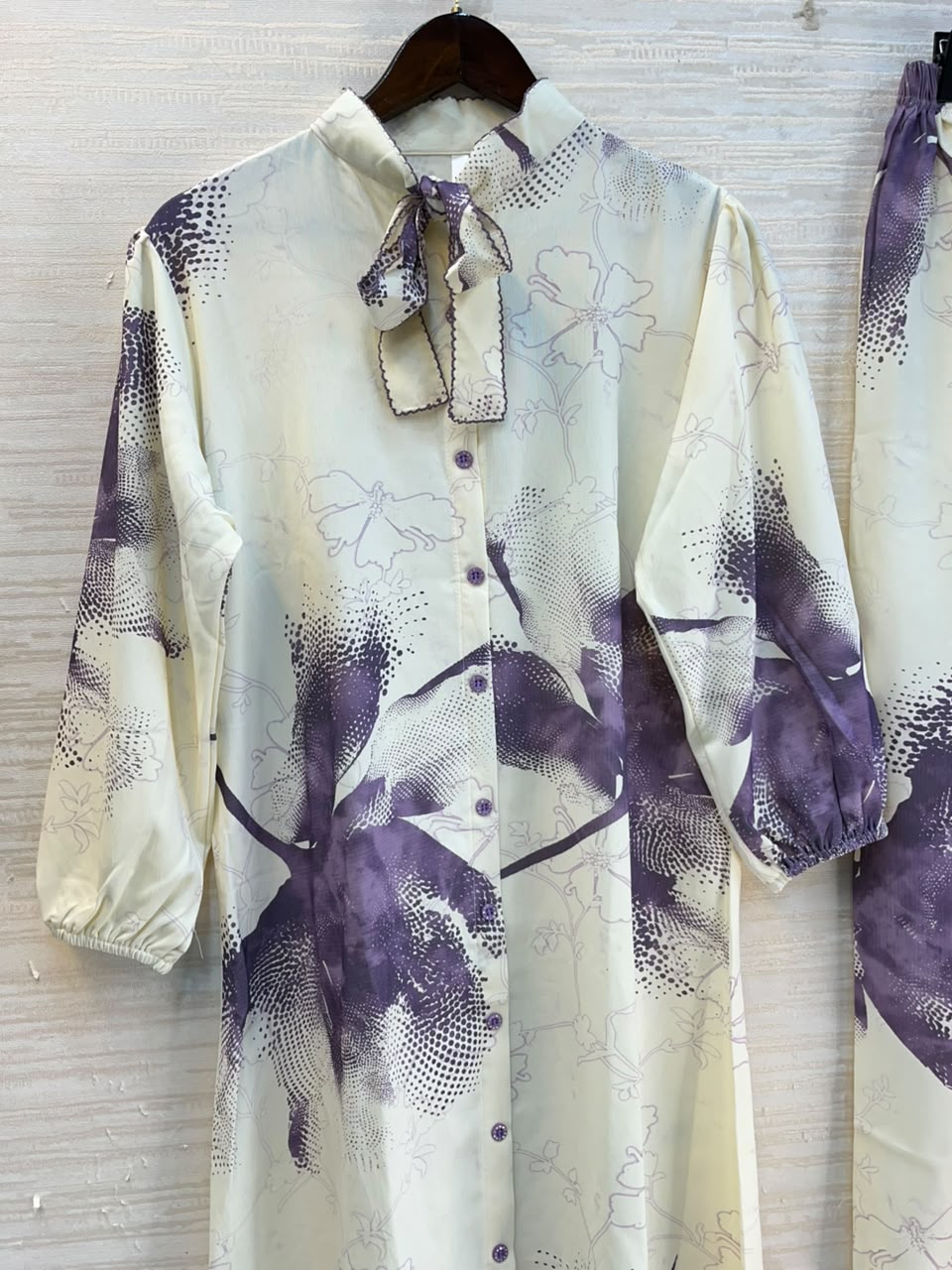 1192 Floral Printed Coord Set -  Lavender