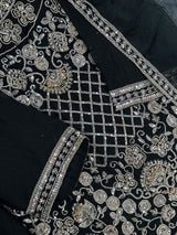 1427 Heavy Pakistani Partywear - Black