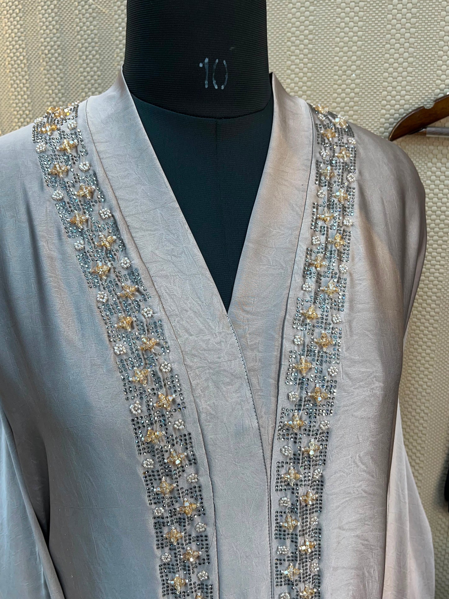 1120 The Premium Abaya - Dusty Steel Gray