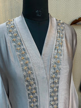 1120 The Premium Abaya - Dusty Steel Gray