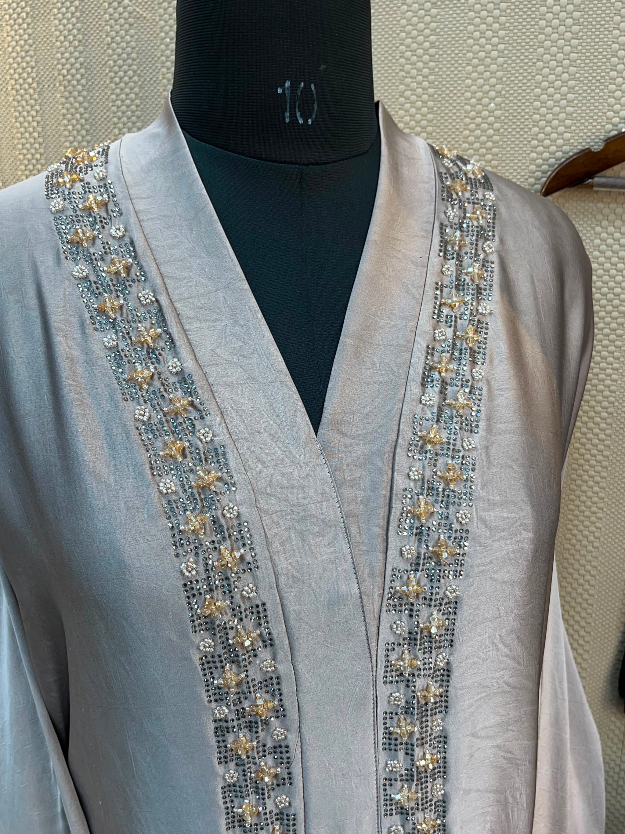 1120 The Premium Abaya - Dusty Steel Gray