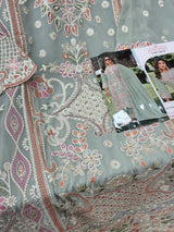 1440 Partywear Unstitched Partywear - Pista Green