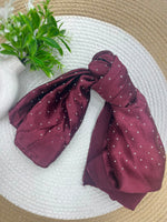 1187 Modest Satin Rhinestone Hijab - Old Rose