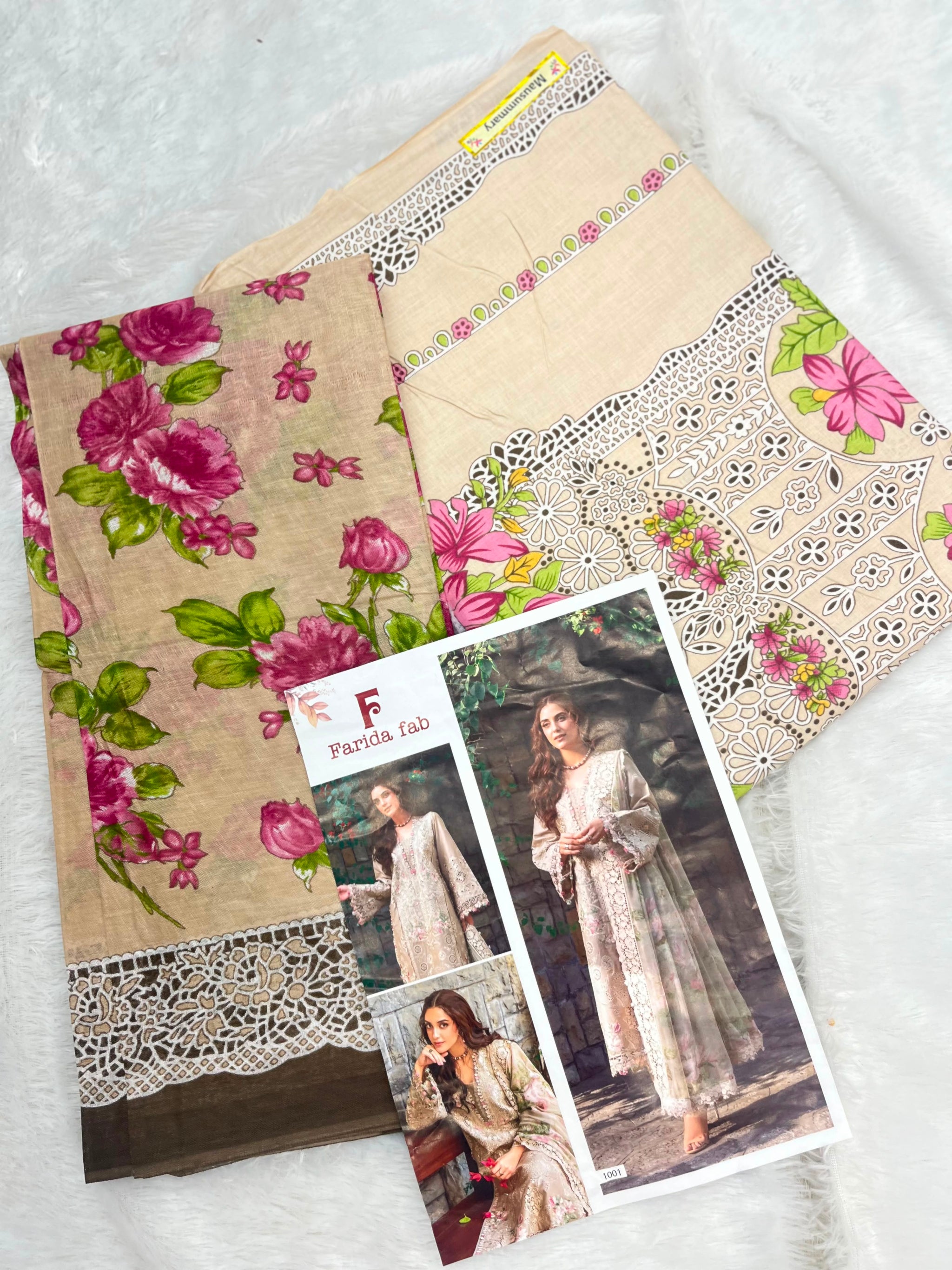 1043 Unstitched Casual Cotton Suit