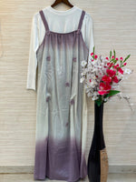 1015 Floral Flare Coord Set - Dusty Lavender