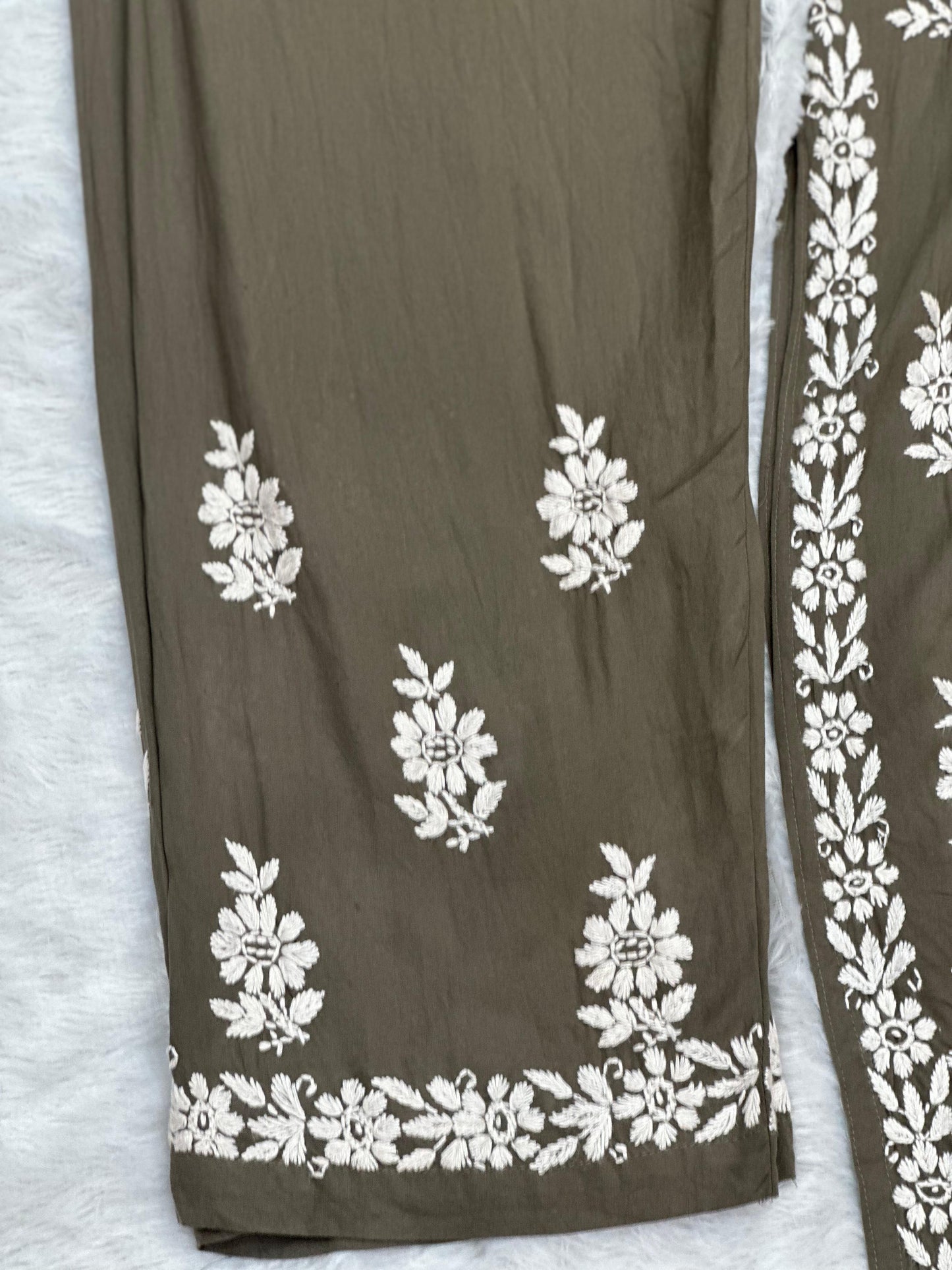 665 Lucknowi Palazzo Set - Gray