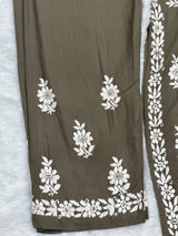 665 Lucknowi Palazzo Set - Gray