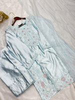 638 Mushk Farshi Set -  Powder Blue