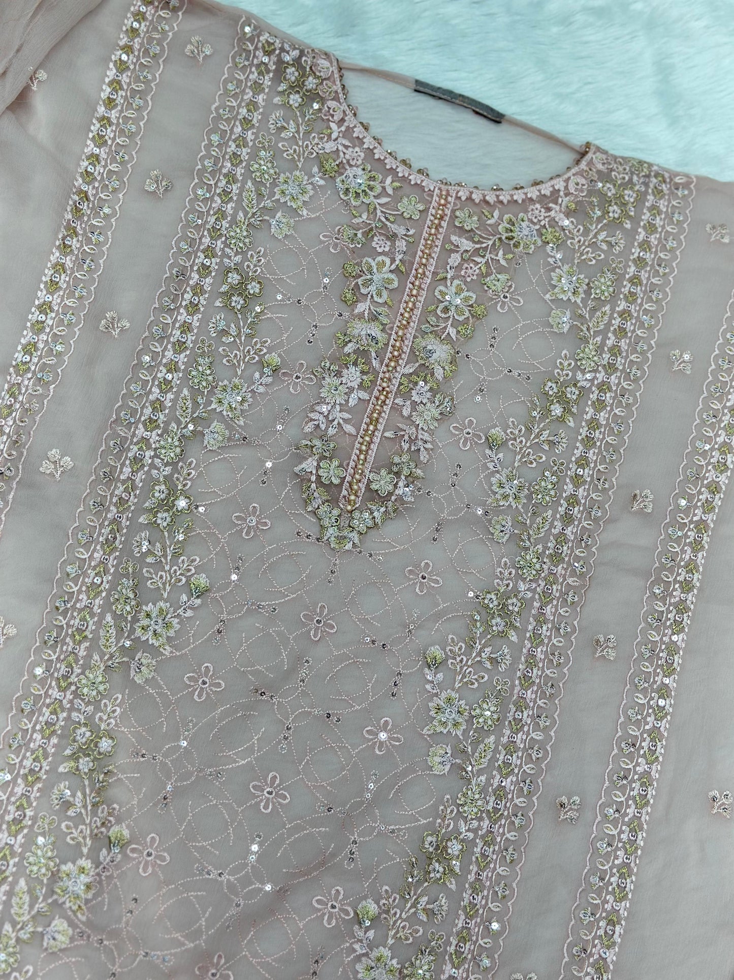 877 Semi-Stitch OG Bin Hameed Luxury 
Embroidered Chiffon