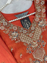1426 Heavy Pakistani Partywear - Orange