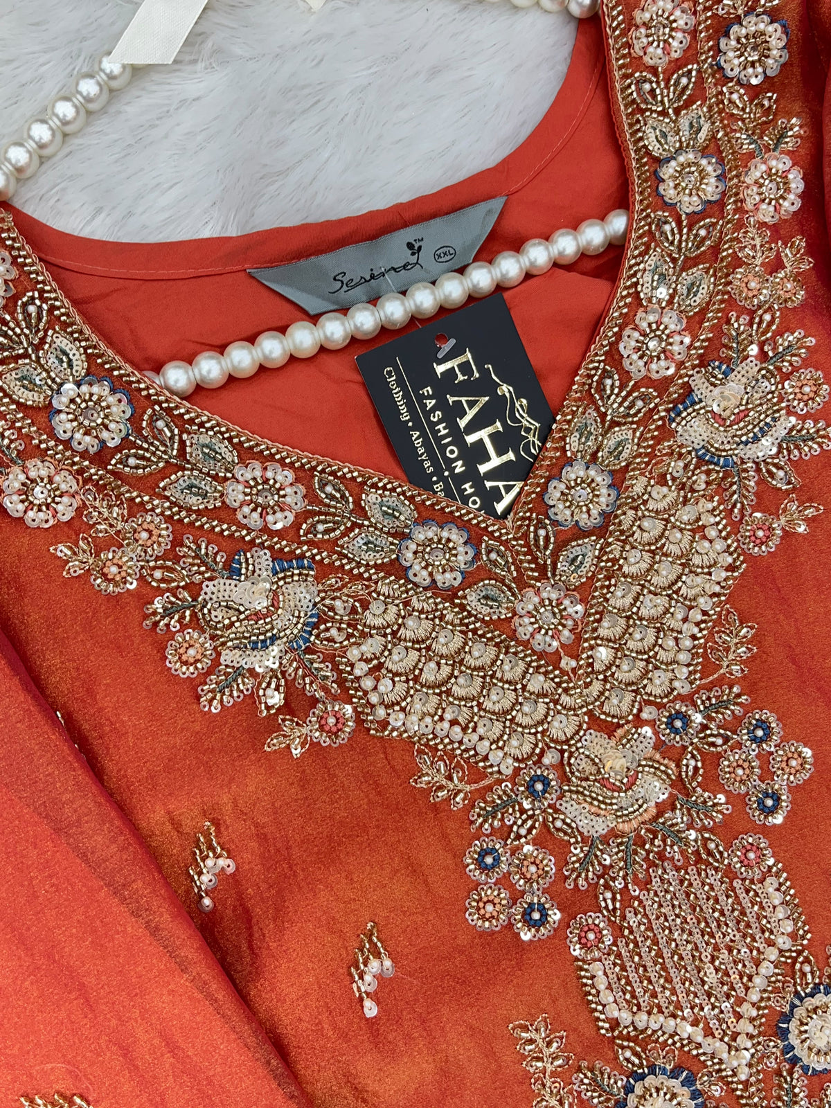 1426 Heavy Pakistani Partywear - Orange