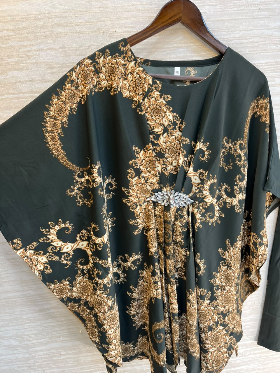 1201 Kaftan Coord Set - Bottle Green