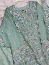1430 Heavy Pakistani Partywear - Sky Blue