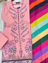625 Premium Pakistani Lawn Suit - Pink