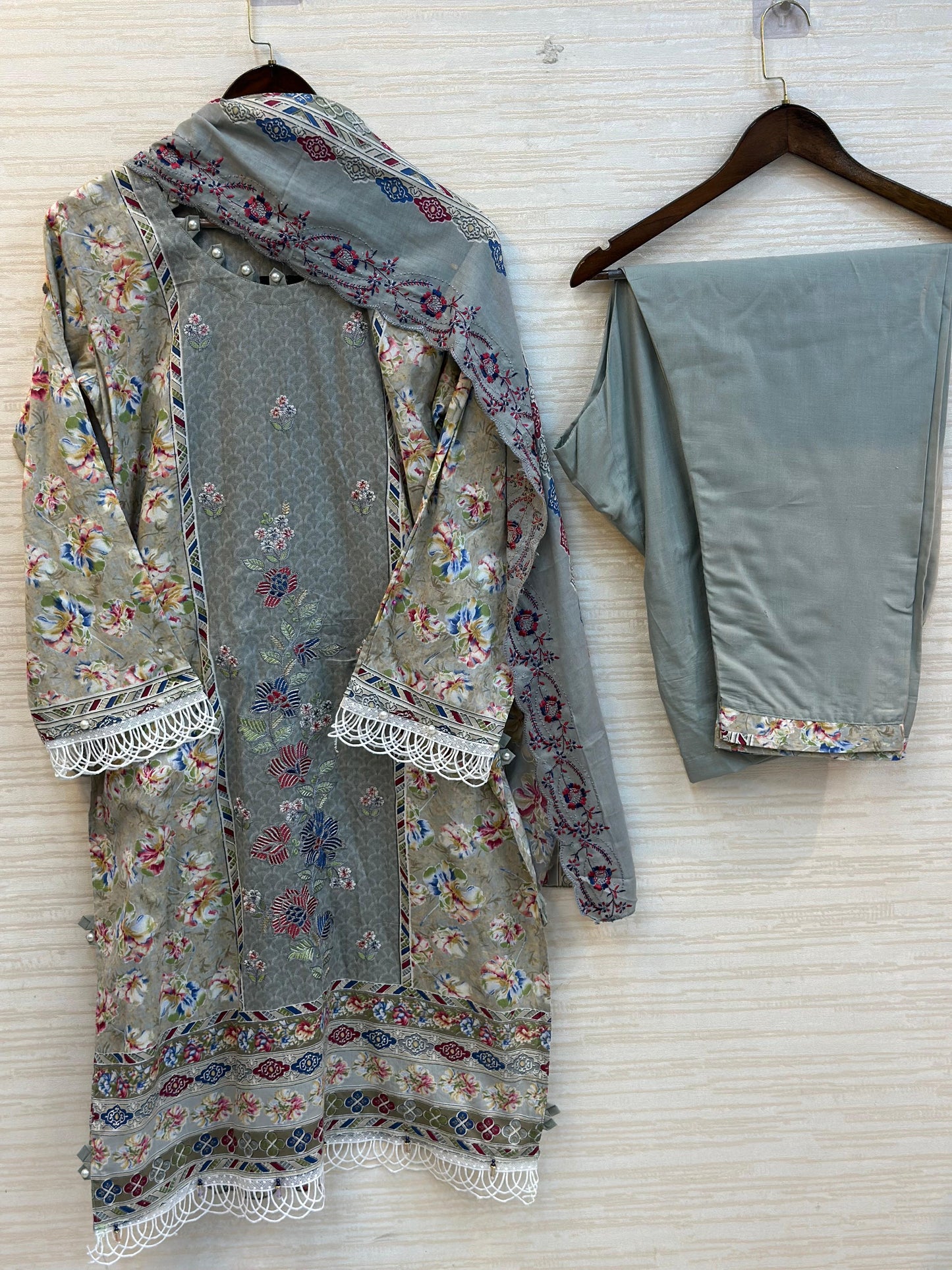 407 Floral Lawn Suit