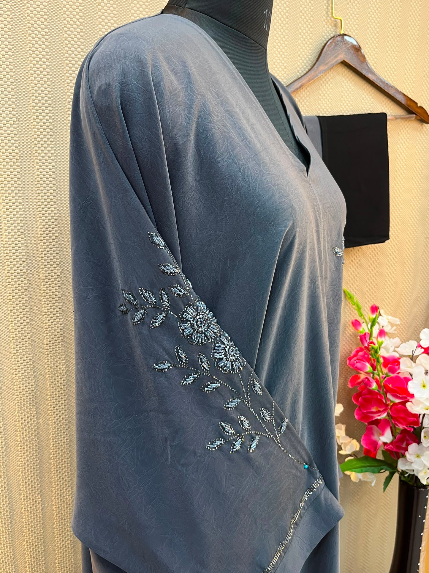 1117 The Premium Abaya - Charcoal Gray