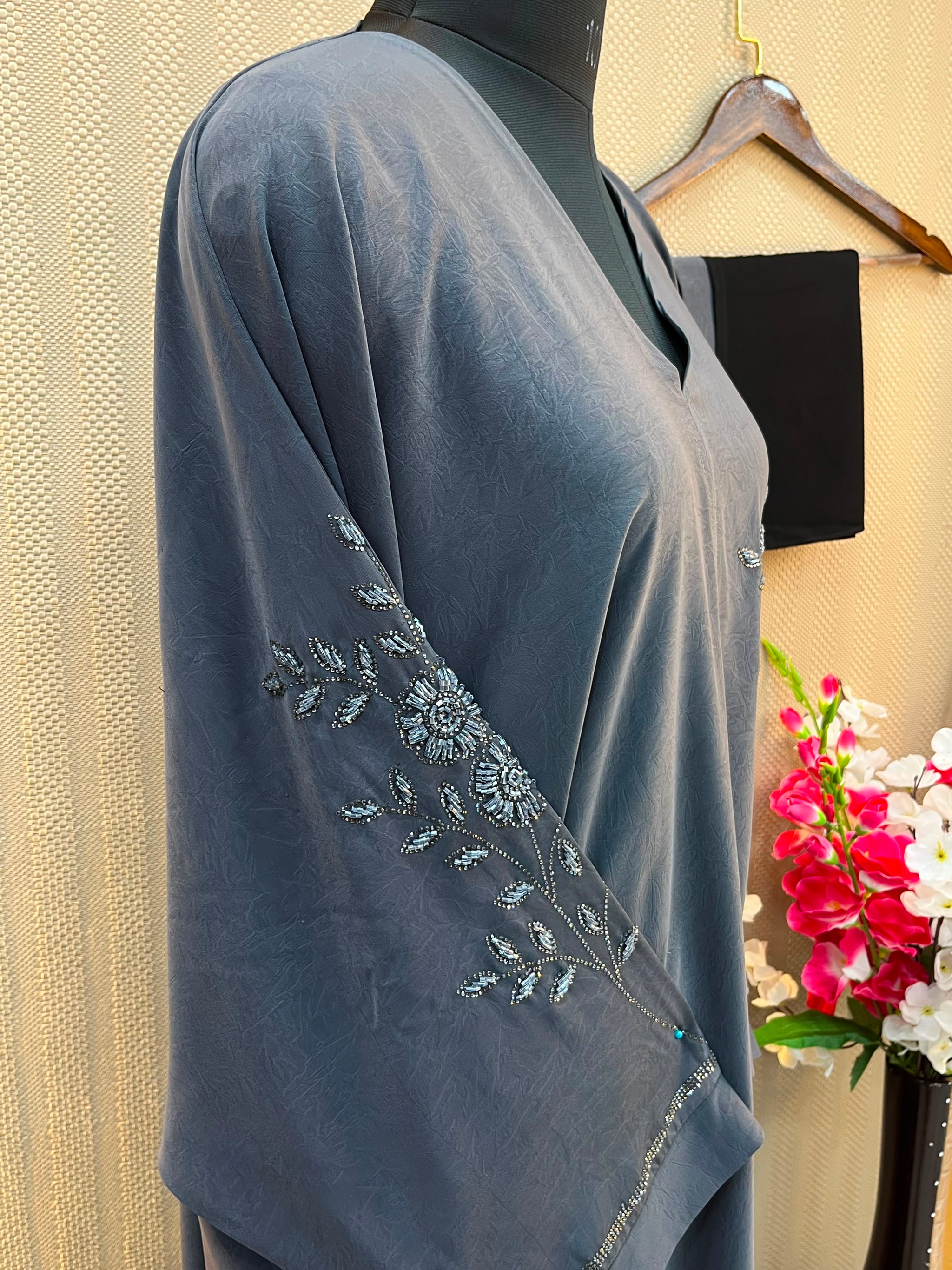 1117 The Premium Abaya - Charcoal Gray