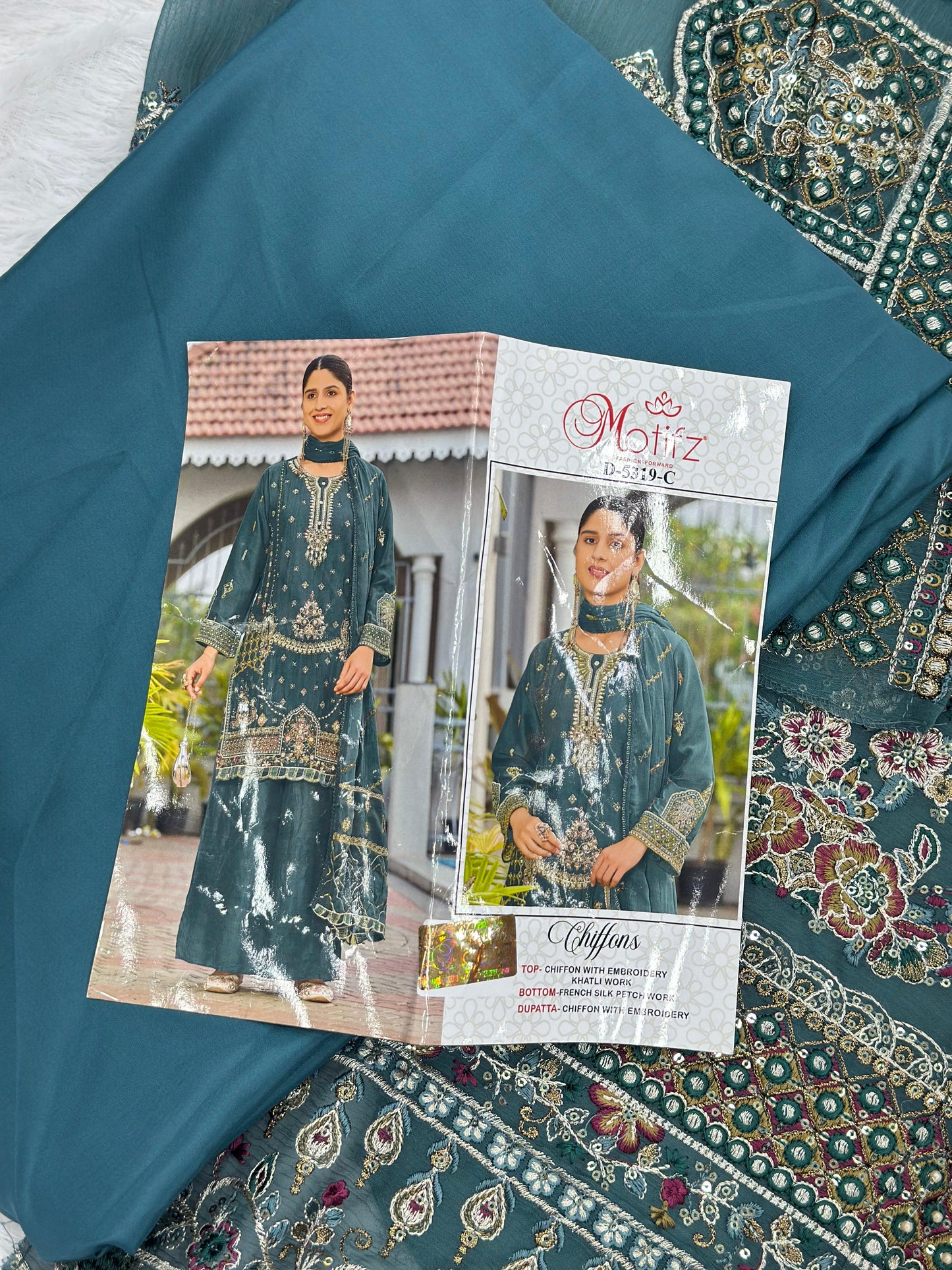735 Motifz Pakistani Party Wear Unstitched