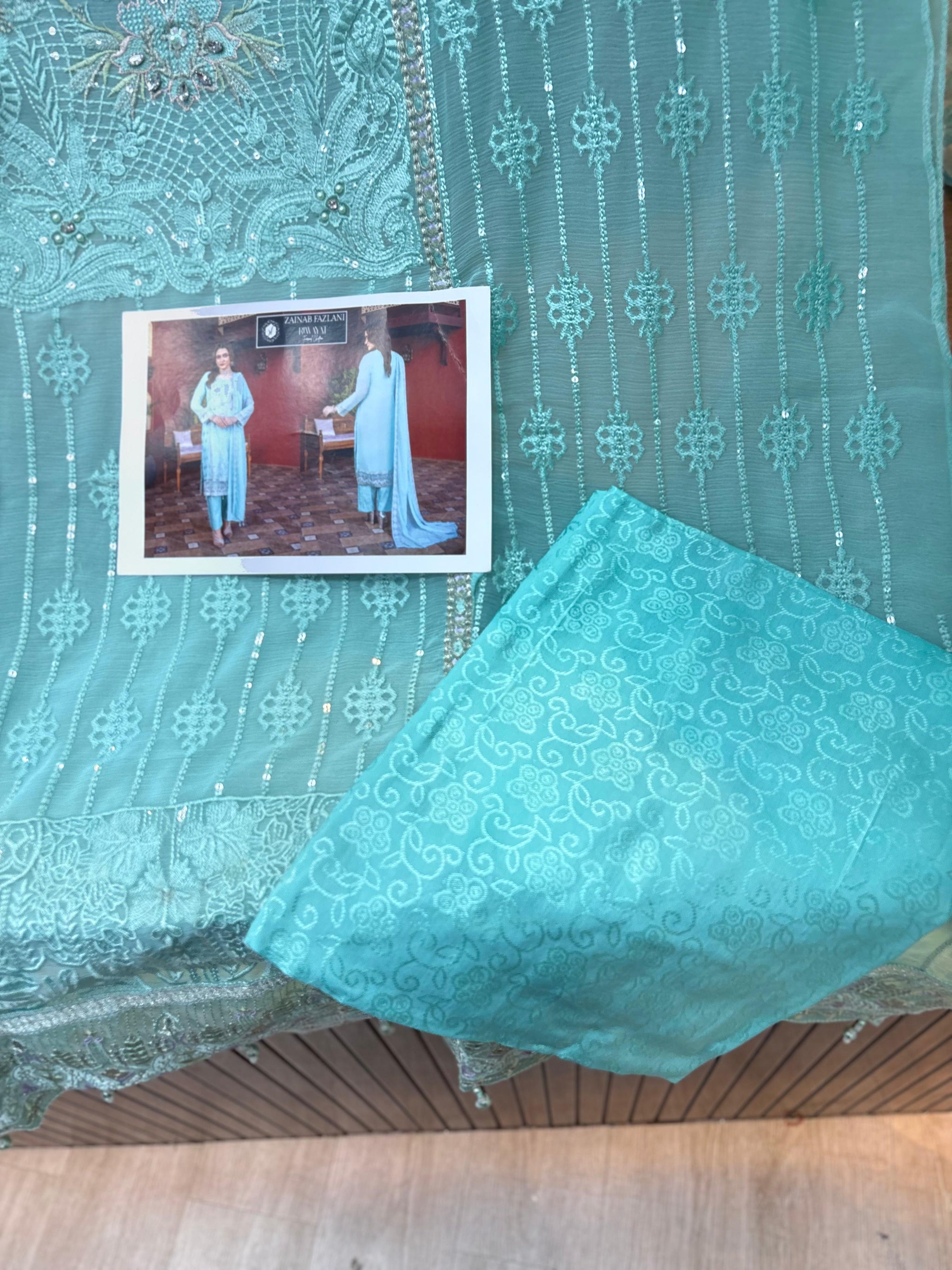 312 Zainab Fazlani OG Unstitched - Blue