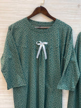1014 Korean Bow Night Wear - Dusty Olive