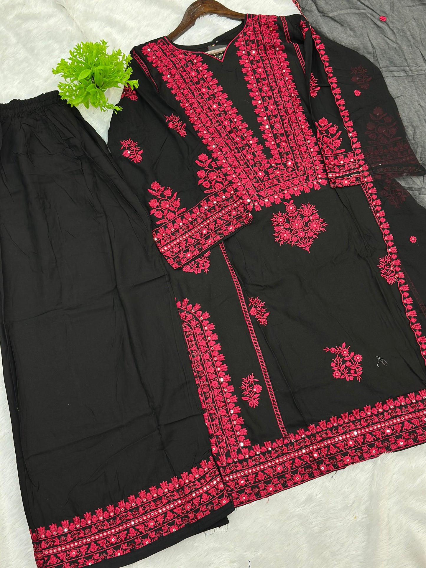797 Readymade Pakistani Palazzo Coord-Set