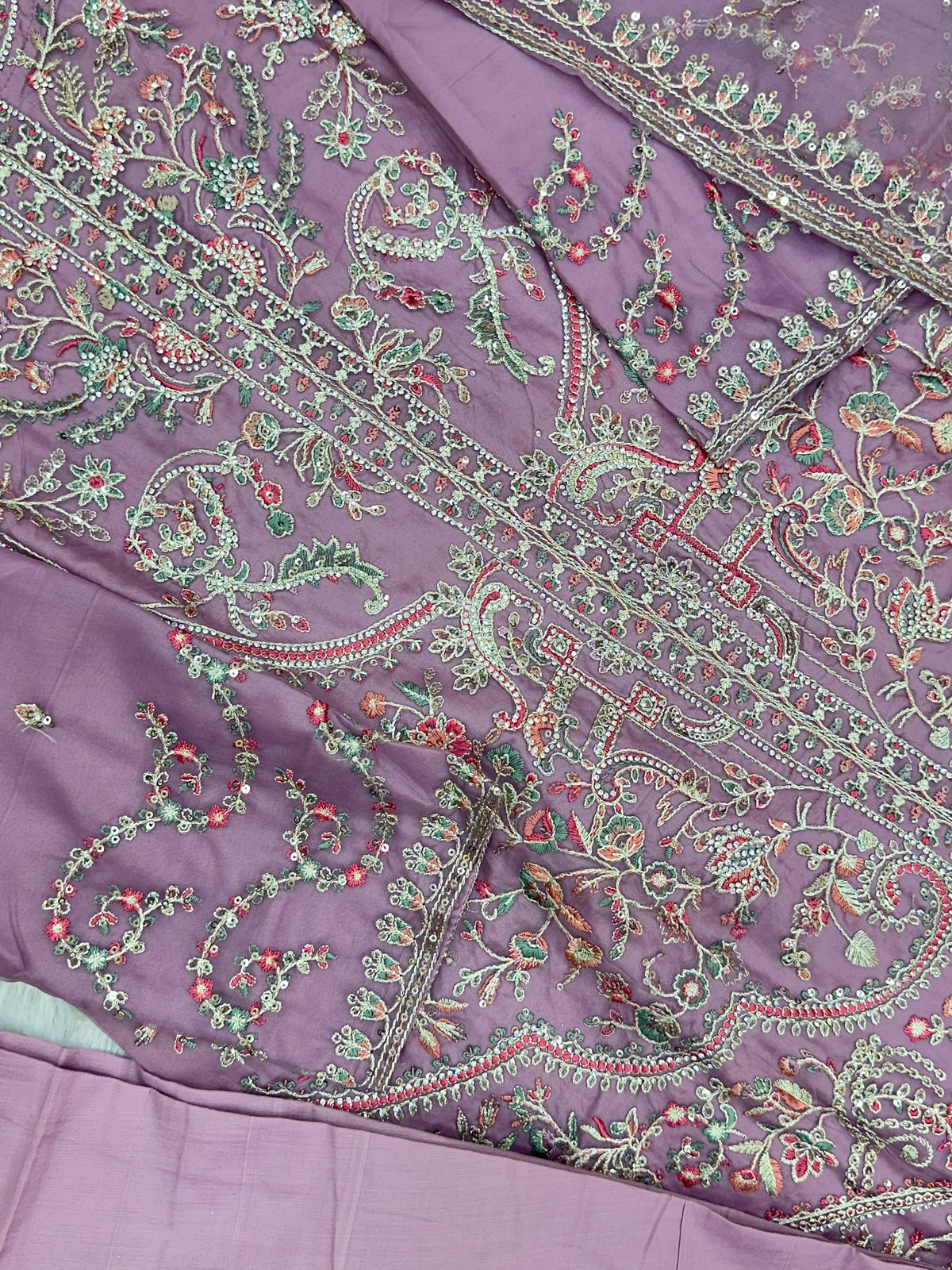 1434 Heavy Pakistani Partywear - Dusty Purple