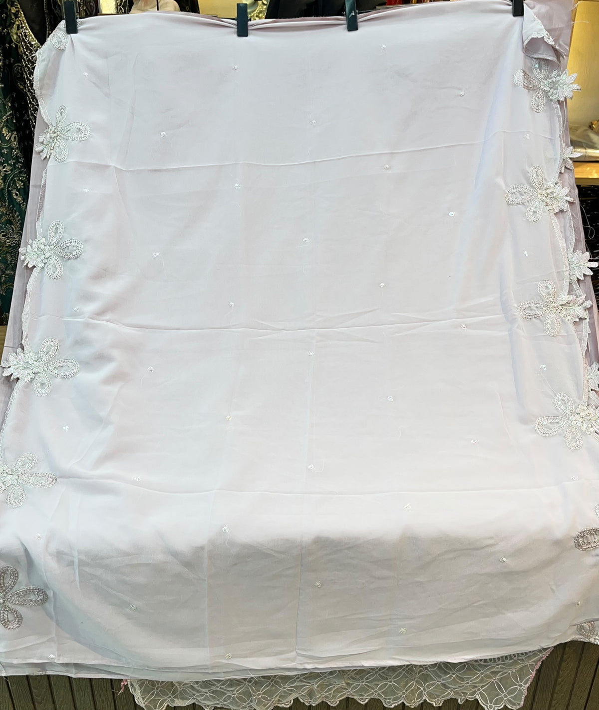 1488 Pakistani Unstitched Party Wear - Cream