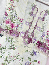 747 Readymade Elaf Pakistani Floral Printed Lawn Suit - Cotton