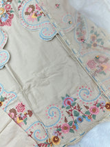 708 Pakistani Embroidery Coord set - Beige