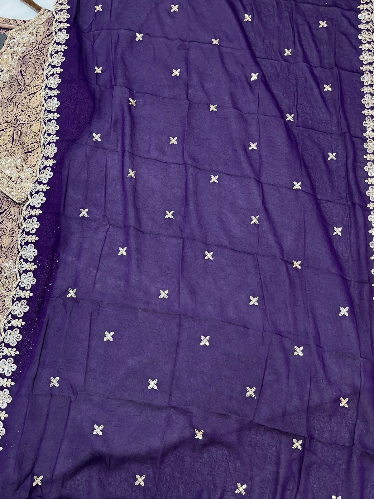 1423 Banarasi Readymade Suit - Royal Purple