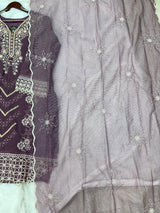 1145 Premium Pakistani Partywear - Dusty Lavender