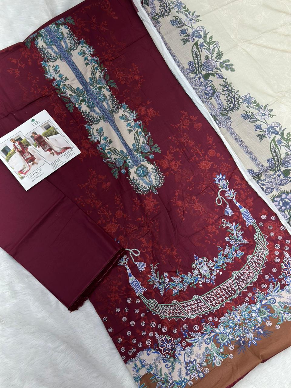 880 Unstitched OG JADE Urbane Digital Lawn Prints Suit