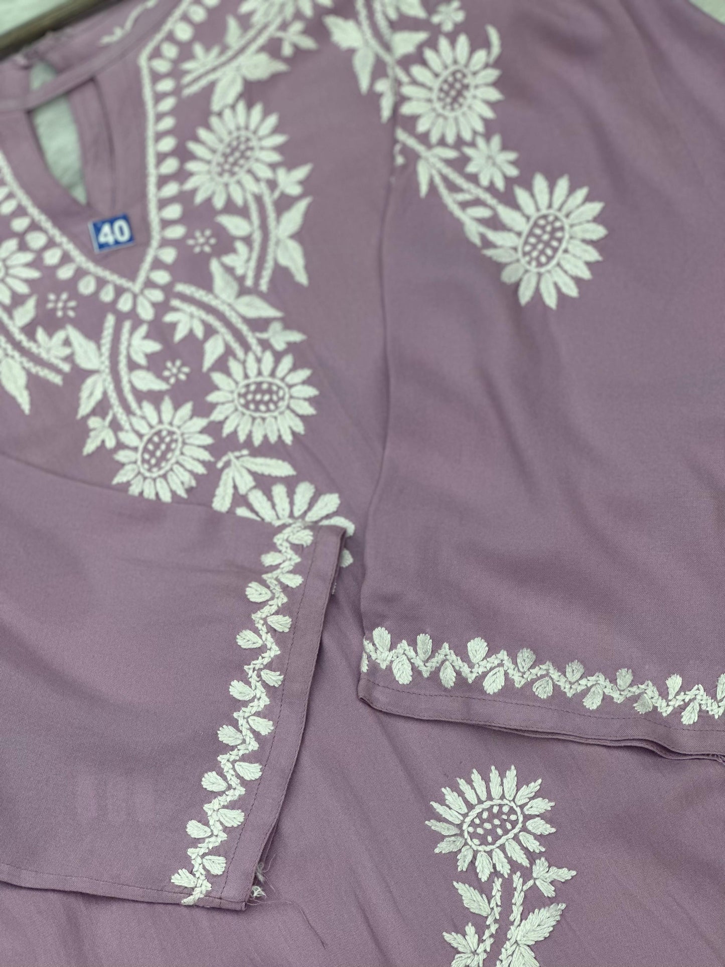 668 Lucknowi Palazzo Set - Lavender