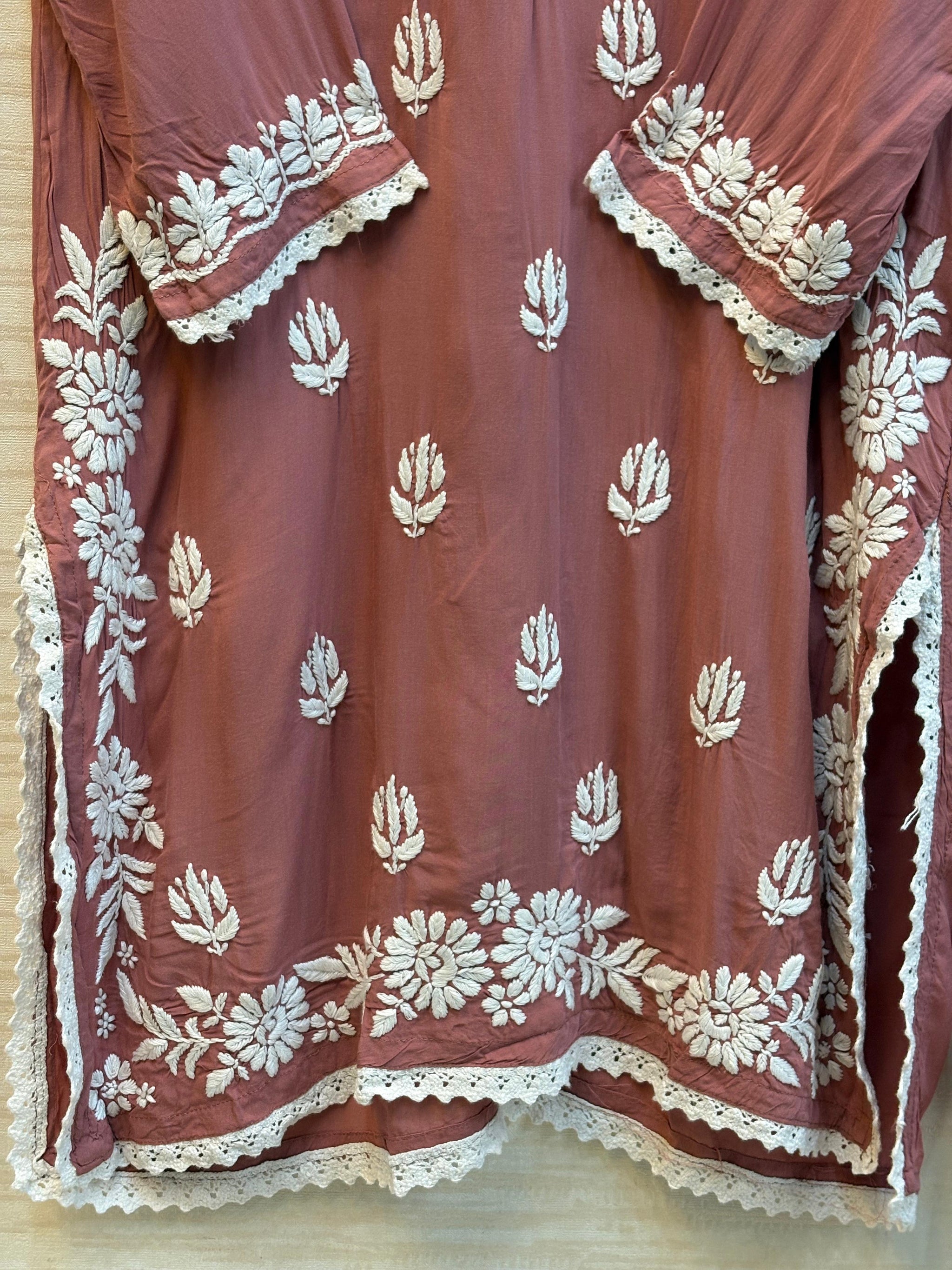 615 Lucknowi Gharara Set | Peach