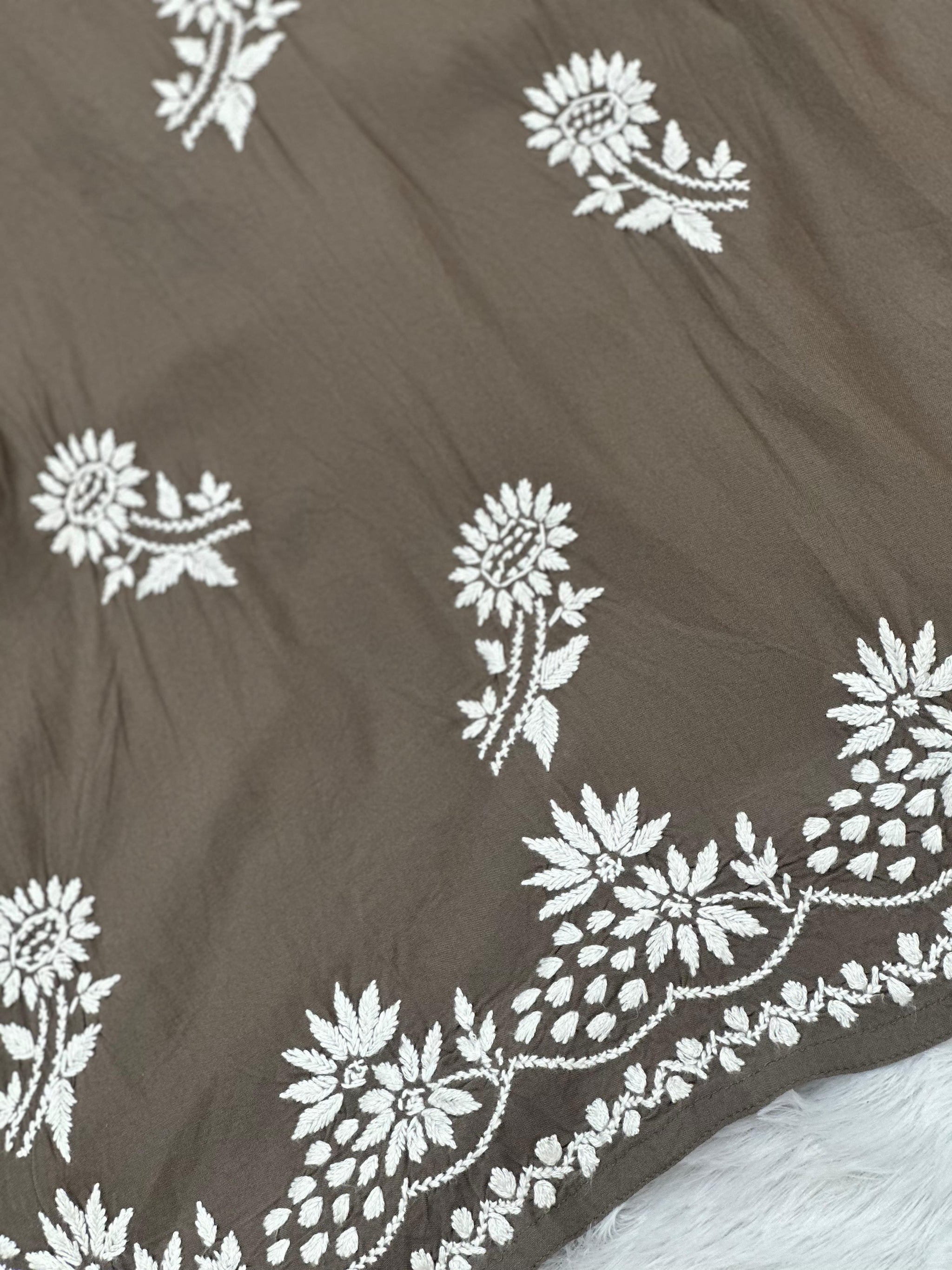 667 Lucknowi Palazzo Set - Grey