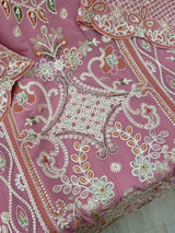 1440 Partywear Unstitched Partywear - Baby Pink