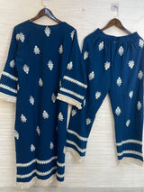 906 Modest Long Coord-Set - Teal Blue