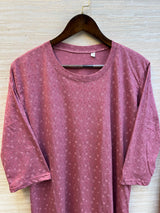 1448 Korean Printed Night Wear - Onion Pink