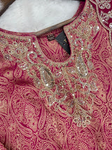 1423 Banarasi Readymade Suit - Pink