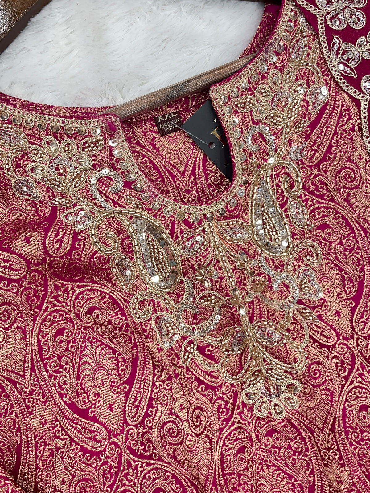 1423 Banarasi Readymade Suit - Pink