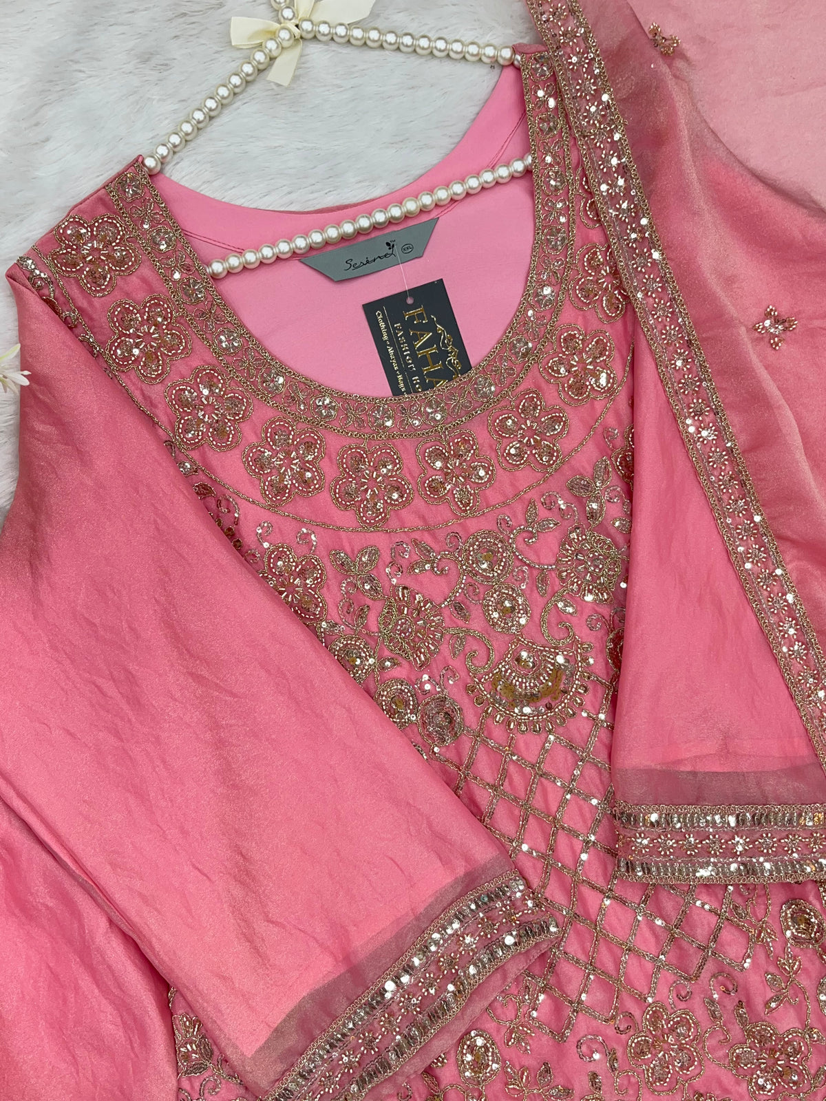 1427 Heavy Pakistani Partywear - Pink