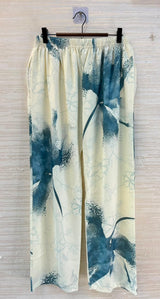 1192 Floral Printed Coord Set -  Teal Blue