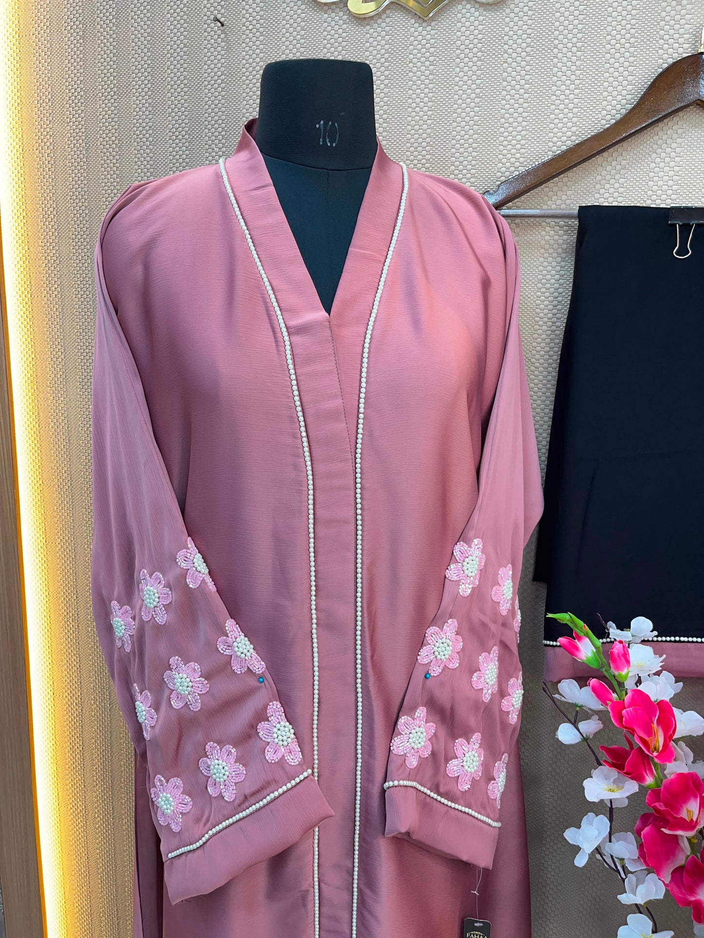 1128 The Premium Abaya -  Rose Mauve