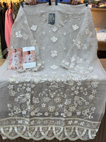 1438 Pakistani Unstitched Partywear - Beige