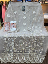 1438 Pakistani Unstitched Partywear - Beige