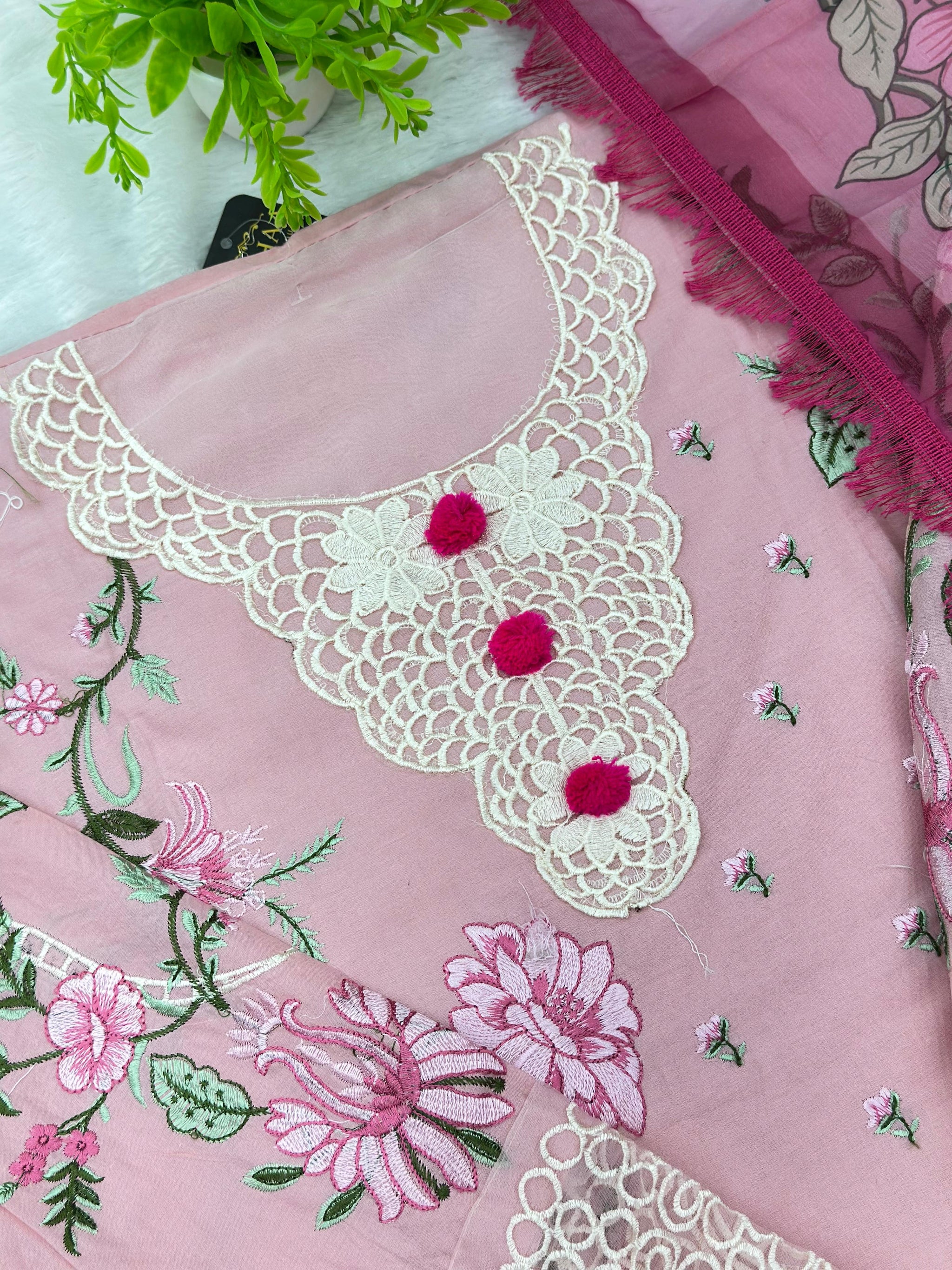 965 Unstitched Pakistani Embroidered Suit