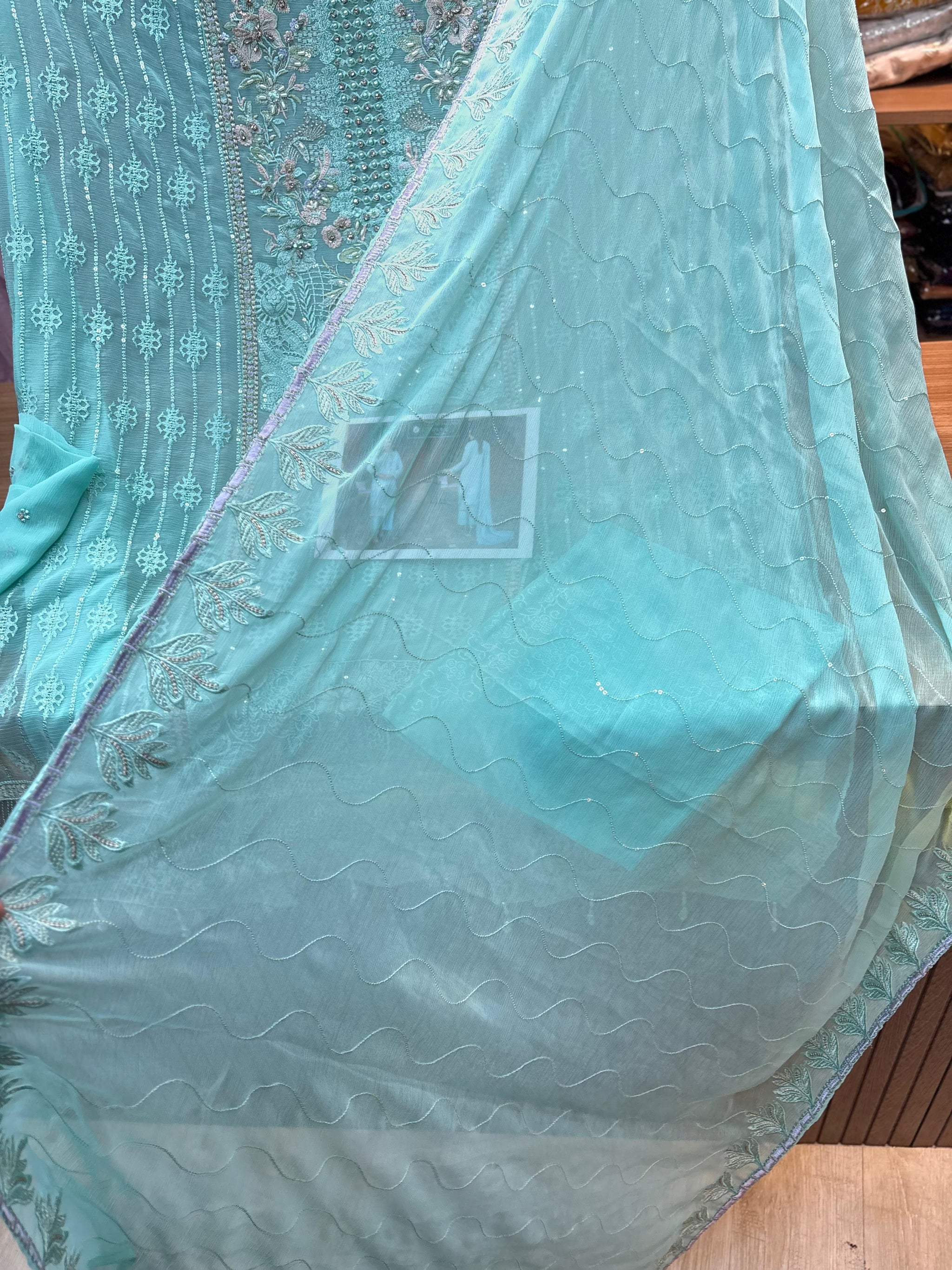 312 Zainab Fazlani OG Unstitched - Blue